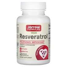 Jarrow Formulas, Ресвератрол 100 мг, Resveratrol 100 mg, 60 ка...