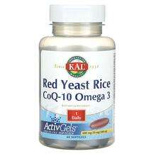 KAL, Красный дрожжевой рис, Red Yeast Rice CoQ-10 Omega 3, 60 ...