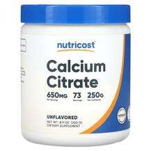Nutricost, Кальций, Calcium Citrate Unflavored, 250 г