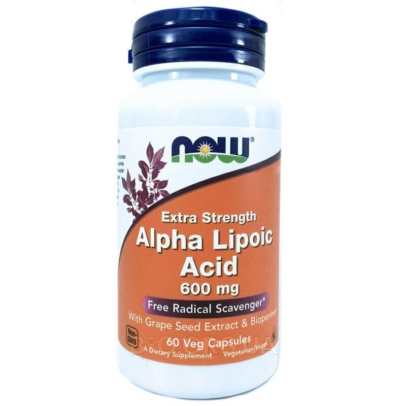 Now foods Альфа липоевая. Now Alpha Lipolic acid 100 мг 60 кап. Биодобавка Алпха Липоик Акид. Альфа липоевая 600мг