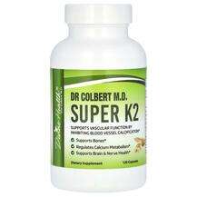 Divine Health, Витамин K2, Dr Colbert M.D. Super K2, 120 капсул