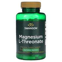 Swanson, Магний L-Треонат, Magnesium L-Threonate, 90 капсул