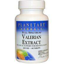 Planetary Herbals, Valerian Extract Full Spectrum 650 mg, Вале...