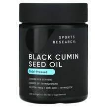 Sports Research, Black Cumin Seed Oil 1000 mg, Куркумін, 120 к...