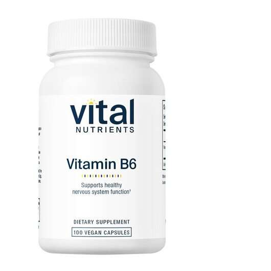 Основне фото товара Vital Nutrients, Vitamin B6 100 mg, Вітамін B6 Піридоксин, 100...
