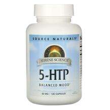 Source Naturals, 5-HTP 50 mg, 5-гідрокситриптофан 50 мг, 120 к...