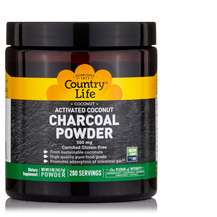 Country Life, Activated Coconut Charcoal Powder 500 mg, Активо...