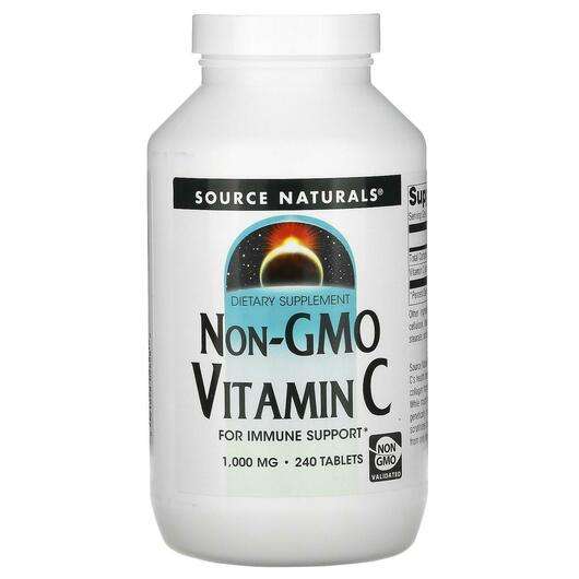 Основне фото товара Source Naturals, Non-GMO Vitamin C 1000 mg 240, Без ГМО Вітамі...