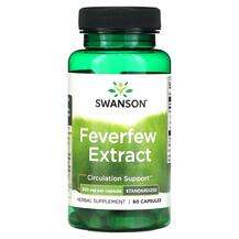 Swanson, Feverfew Extract 500 mg, Піретрум, 60 капсул