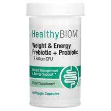 HealthyBiom, Weight & Energy Probiotic, Пробіотики, 60 капсул