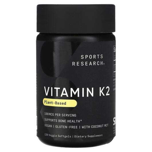 Основное фото товара Sports Research, Витамин K2, Vitamin K2 Plant-Based 100 mcg, 1...