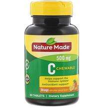 Nature Made, Chewable Vitamin C 500 mg 60, Вітамін C, 60 таблеток