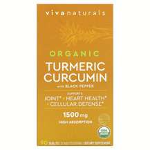 Viva Naturals, Organic Turmeric Curcumin, Куркумін, 90 таблеток