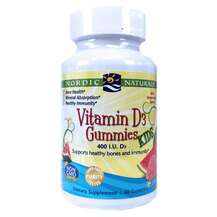 Nordic Naturals, Витамин D3, Vitamin D3 Gummies Kids 400 IU, 6...