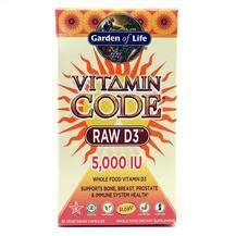 Garden of Life, Vitamin Code RAW D3 5000 IU, 60 Vegetarian Cap...