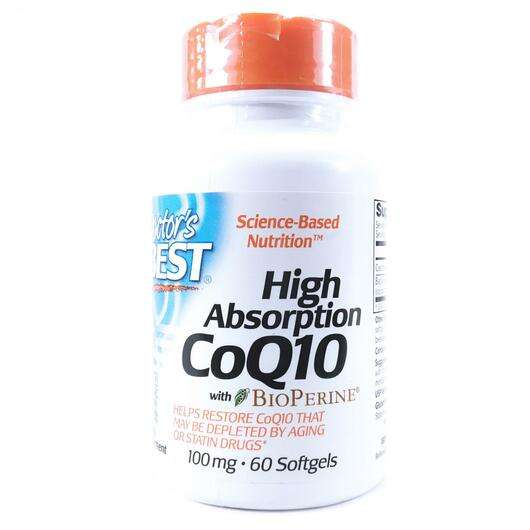 Основне фото товара Doctor's Best, CoQ10 100 mg, Коензим CoQ10 100 мг з Біоперіном...