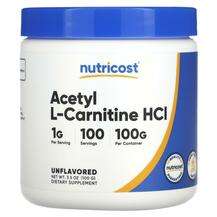 Nutricost, Acetyl L-Carnitine HCl Unflavored, Бетаїну гидрохло...