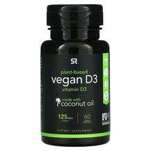 Sports Research, Vegan D3 125 mcg 60 Veggie, Вітамін D3, 60 ка...
