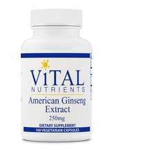 Vital Nutrients, American Ginseng Extract 250 mg, Женьшень зви...