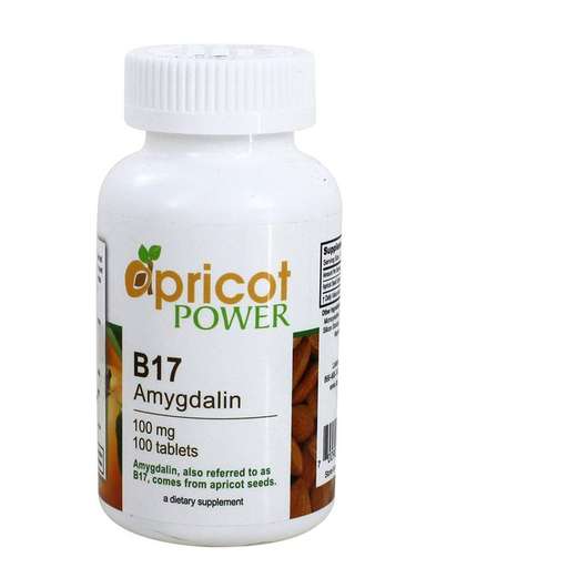 Основне фото товара Apricot Power, B17 Amygdalin 100 mg, Вітамін В17 100 мг, 100 т...