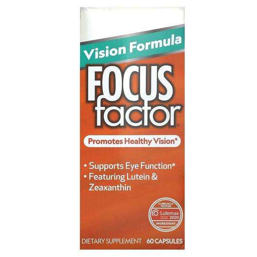 Основне фото товара Focus Factor, Vision Formula, Підтримка здоров'я зору, 60 капсул