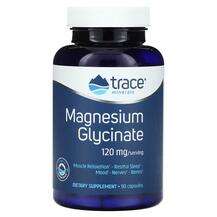 Trace Minerals, Глицинат Магния, Magnesium Glycinate 120 mg, 9...