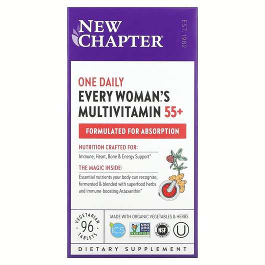 55+ Every Woman's, Мультивітаміни для жінок 55+, 96 таблеток