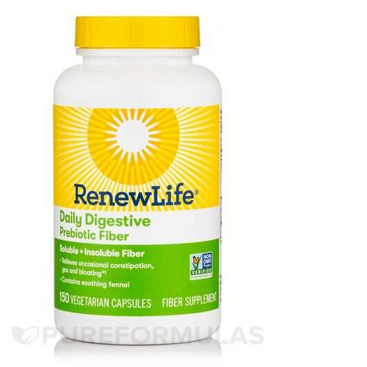 Основное фото товара Renew Life, Пребиотики, Daily Digest Prebiotic Fiber Capsules,...