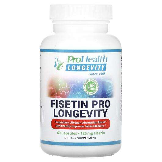 Основне фото товара ProHealth Longevity, Fisetin Pro Longevity 125 mg, Фізетин, 60...