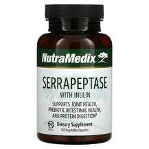 NutraMedix, Серрапептаза, Serrapeptase with Inulin, 120 капсул