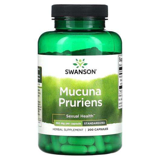 Основное фото товара Swanson, Мукуна Пекучая, Mucuna Pruriens 350 mg, 200 капсул