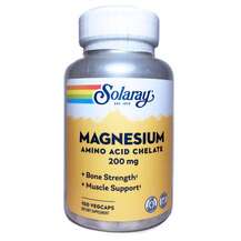 Solaray, Magnesium Amino Acid Chelate 200 mg, Магній, 100 капсул