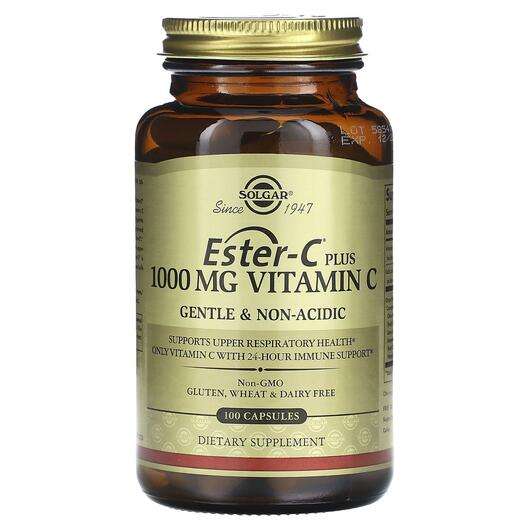 Основне фото товара Solgar, Ester-C Plus Vitamin C 1000 mg, Вітамін C Естер-С, 100...