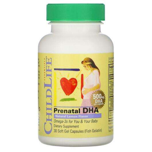 Prenatal DHA, Пренатальна ДГК 500 мг, 30 капсул