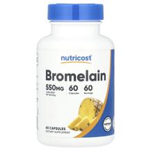 Бромелайн Bromelain 550 mg Nutricost 60 капсул
