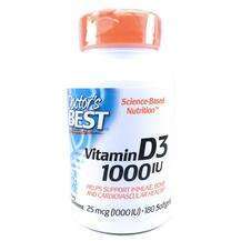 Vitamin D3 25 mcg 1000 IU 180, Вітамін D3 25 мкг 1000 МО, 180 капсул