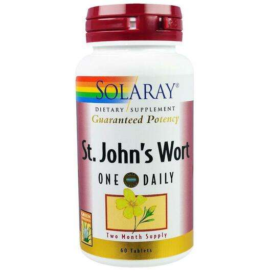 Основное фото товара Solaray, Зверобой, St. John's Wort One Daily, 60 таблеток