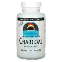 Source Naturals, Charcoal 260 mg, 200 Capsules