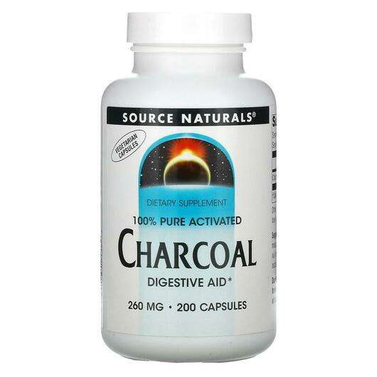 Основне фото товара Source Naturals, Charcoal 260 mg 200, Деревне вугілля 260 мг, ...