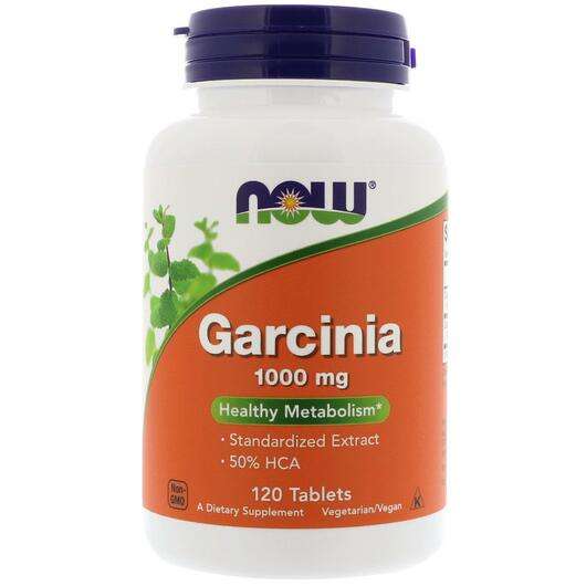 Основное фото товара Now, Гарциния 1000 мг, Garcinia 1000 mg, 120 таблеток