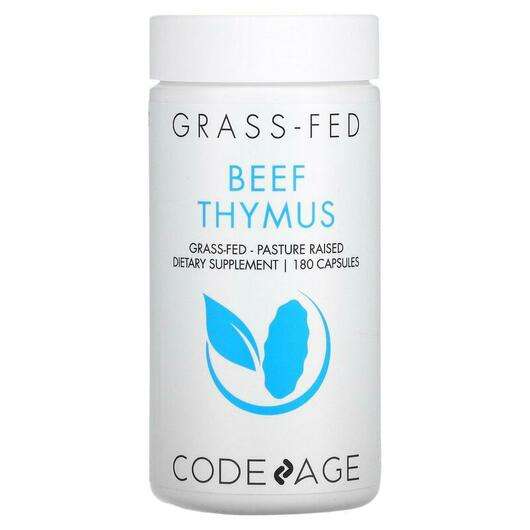Grass-Fed Beef Thymus, Трав'яний тимус, 180 капсул