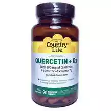 Country Life, Quercetin + D3, Кверцетин + D3, 90 капсул