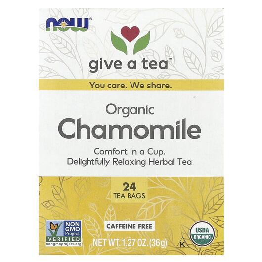 Основное фото товара Organic Real Tea Chamomile 24 Tea Bags, Органический чай, 2 g Eac