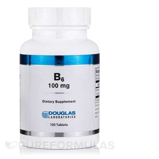 Основне фото товара Douglas Laboratories, B-6 100 mg, Вітамін B6 Піридоксин, 100 т...