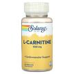 Фото товару Solaray, L-Carnitine 500 mg, L-Карнітин, 60 Vegcaps