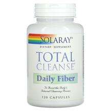 Solaray, Total Cleanse Daily Fiber, Клітковина, 120 капсул