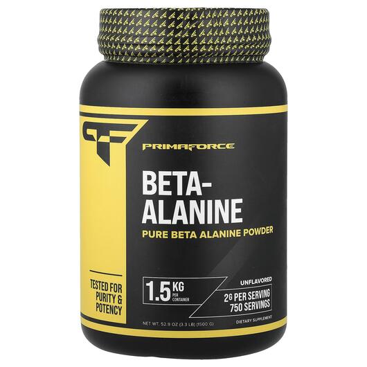 Основне фото товара Primaforce, Beta-Alanine Unflavored, Бета-аланін, 1500 г