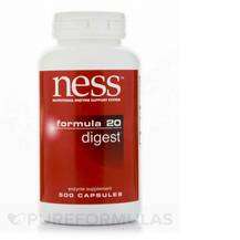 Ness Enzymes, Digest Formula 20, Ферменти, 500 капсул