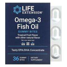 Life Extension, Omega-3 Fish Oil Gummy Bites Tropical Fruit, О...