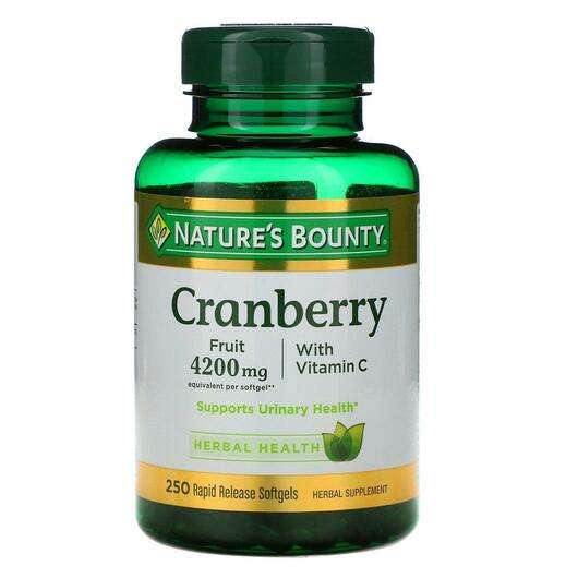 Основное фото товара Nature's Bounty, Клюква с витамином С, Cranberry With Vitamin ...